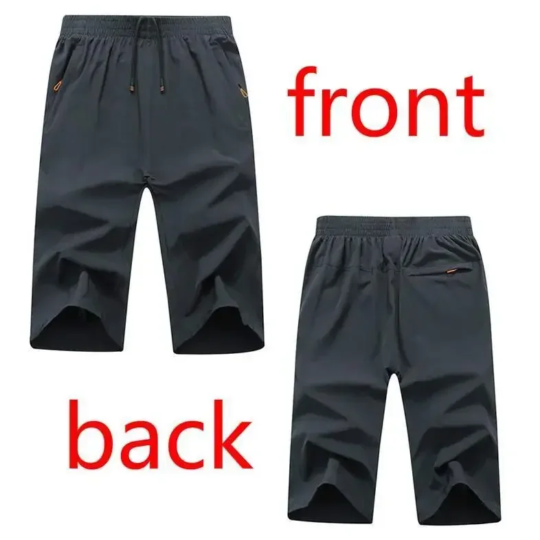 Plus Size Men Casual Shorts Pants 3XL-9XL Summer Sweatpants Three Quarter Shorts Sport Pants 3/4 Pants Gym Shorts