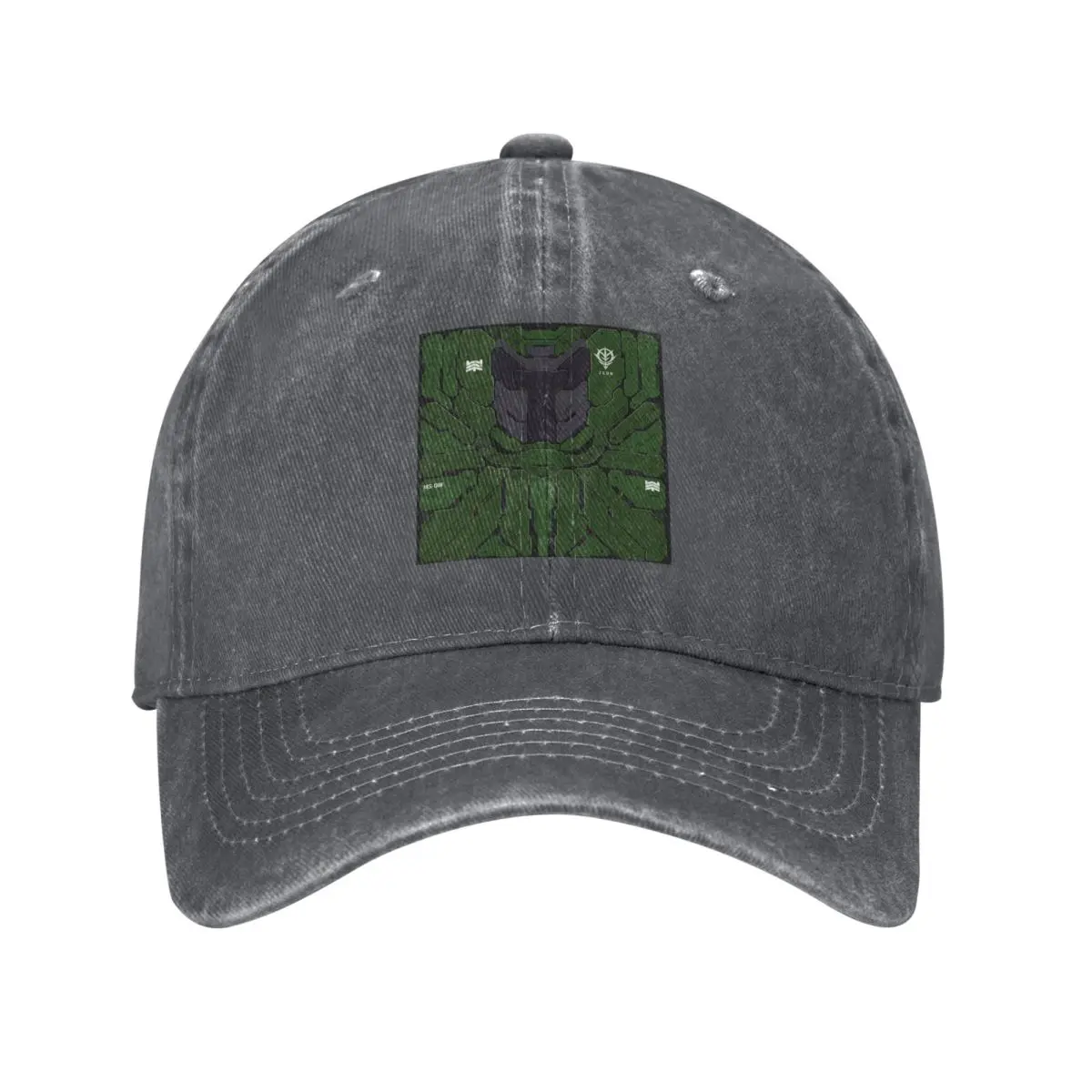 Zeon Zaku II Inspired Baseball Caps SnapbackDenim Fabric Hats Outdoor Adjustable Casquette Sports Baseball Cowboy Hat for Unisex