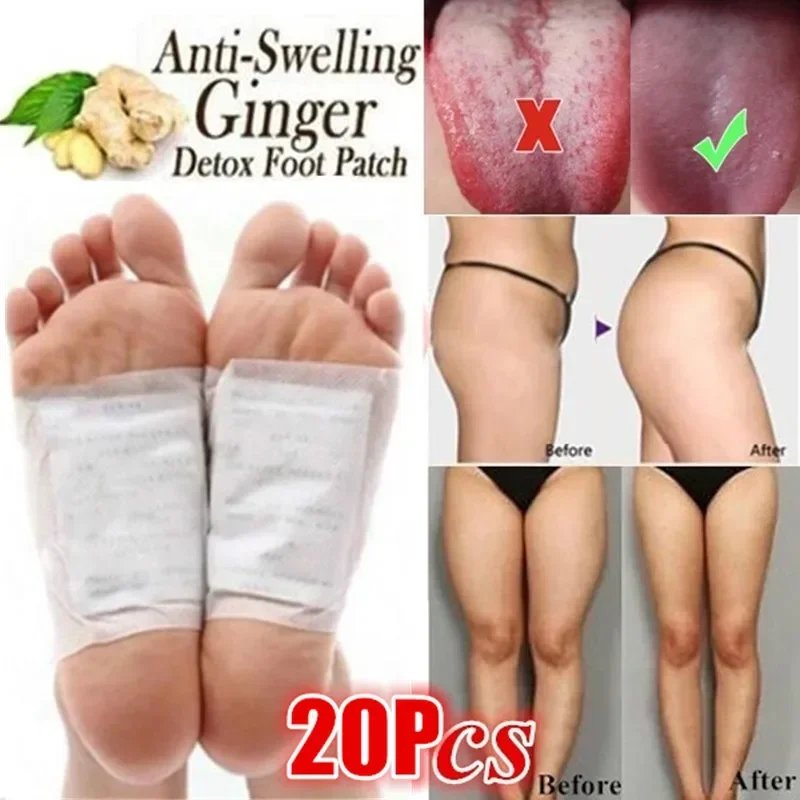 20pcs=(10pc Patches+10pc Adhesives) Detox Foot Patches Weight Loss Pads Body Toxins Anit Cellulite Herbal Adhesive Slim Patch