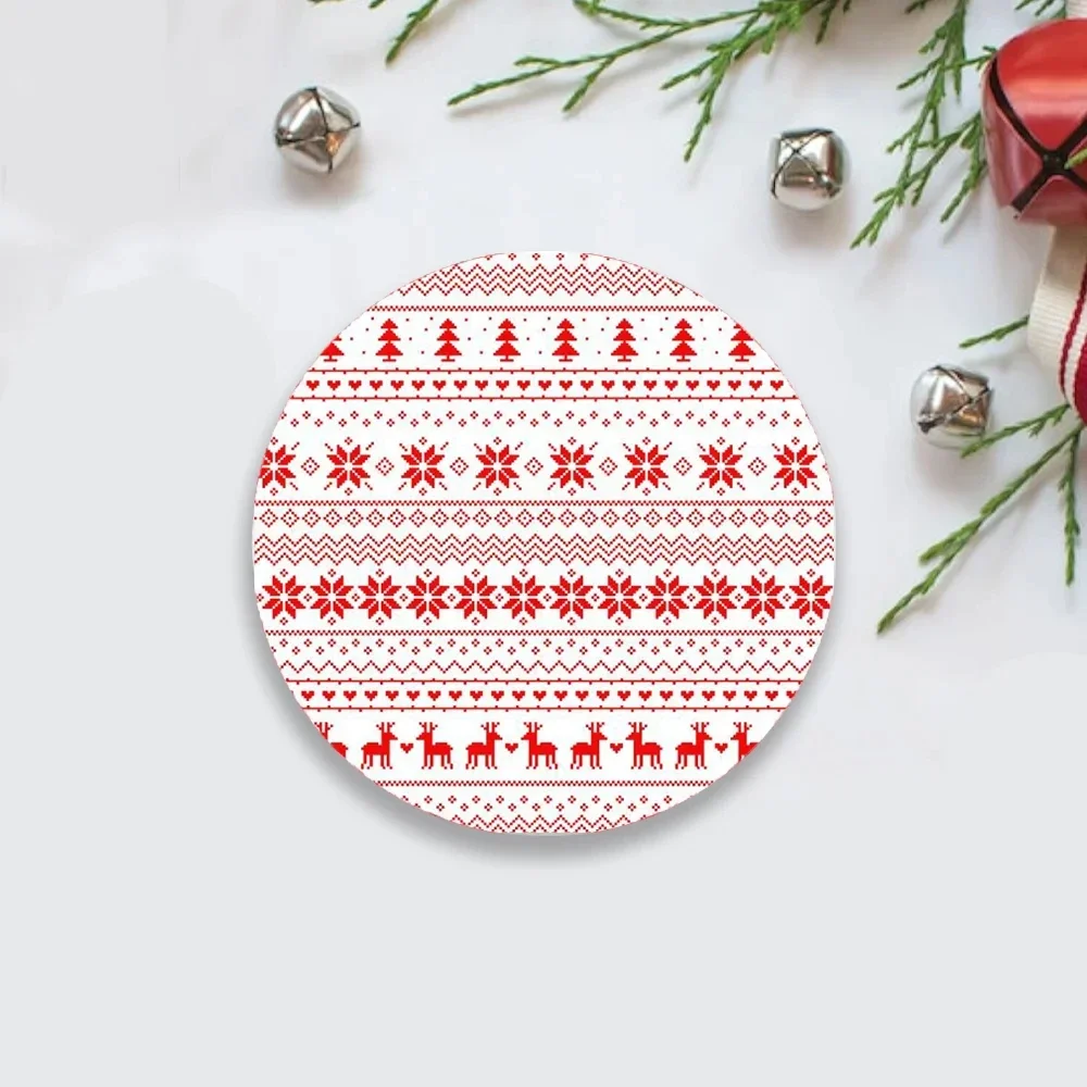Christmas Drink Coaster Reindeer Festive Animal Themed Drinks Coaster Non-Slip Secret Santa Gift Coaster Christmas Gift for Her