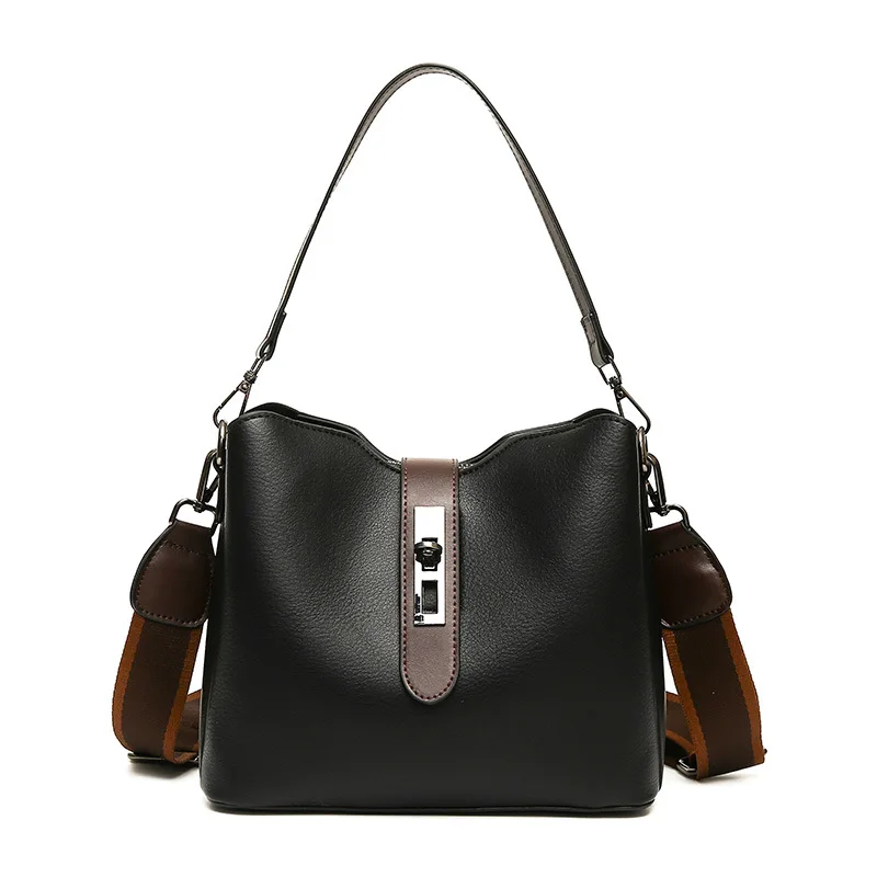 

New Arrival Street Fashion Women's Shoulder Bag Leisure Trendy Bucket Bag PU Printed Lady Handbag