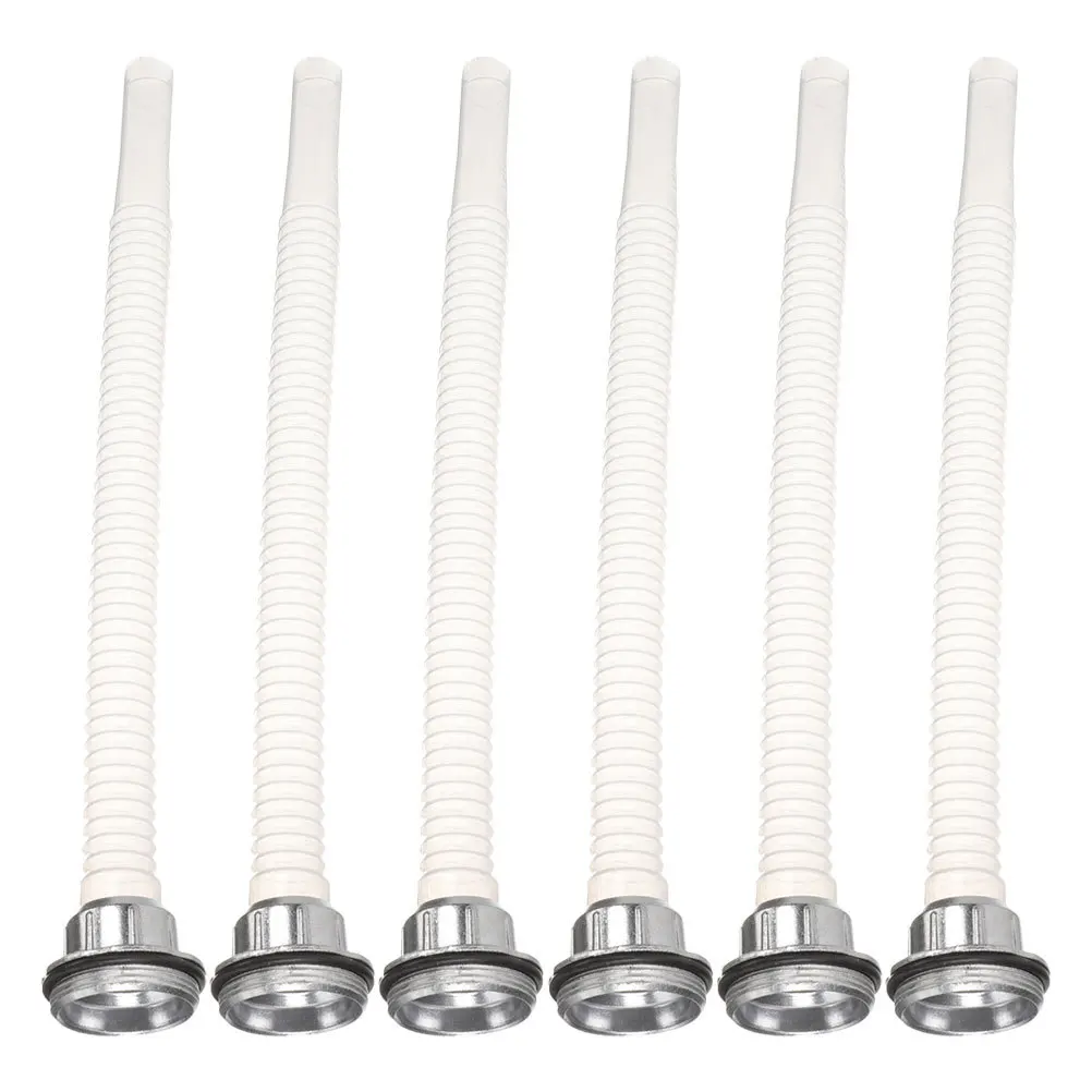 

6Pcs Fuel Spouts Flexible Plastic Can Nozzles Convenient Replacement Oil Pourer Hose for Car Generator Lawn Mower