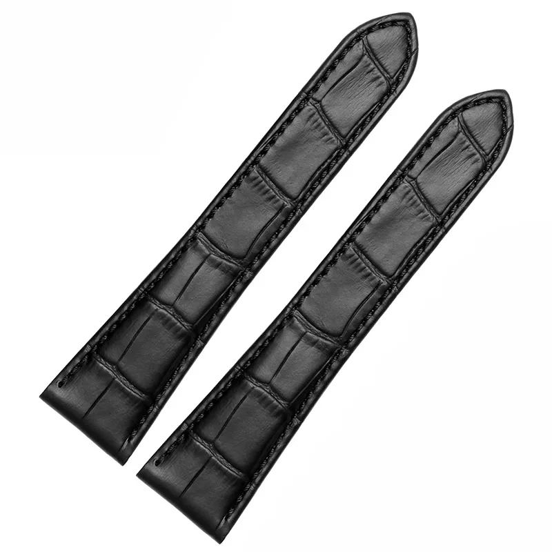 20mm 22mm 23mm pulseira de couro genuíno substituição para cartier tank solo masculino feminino pulseira azul vermelho rosa pulseira cinto