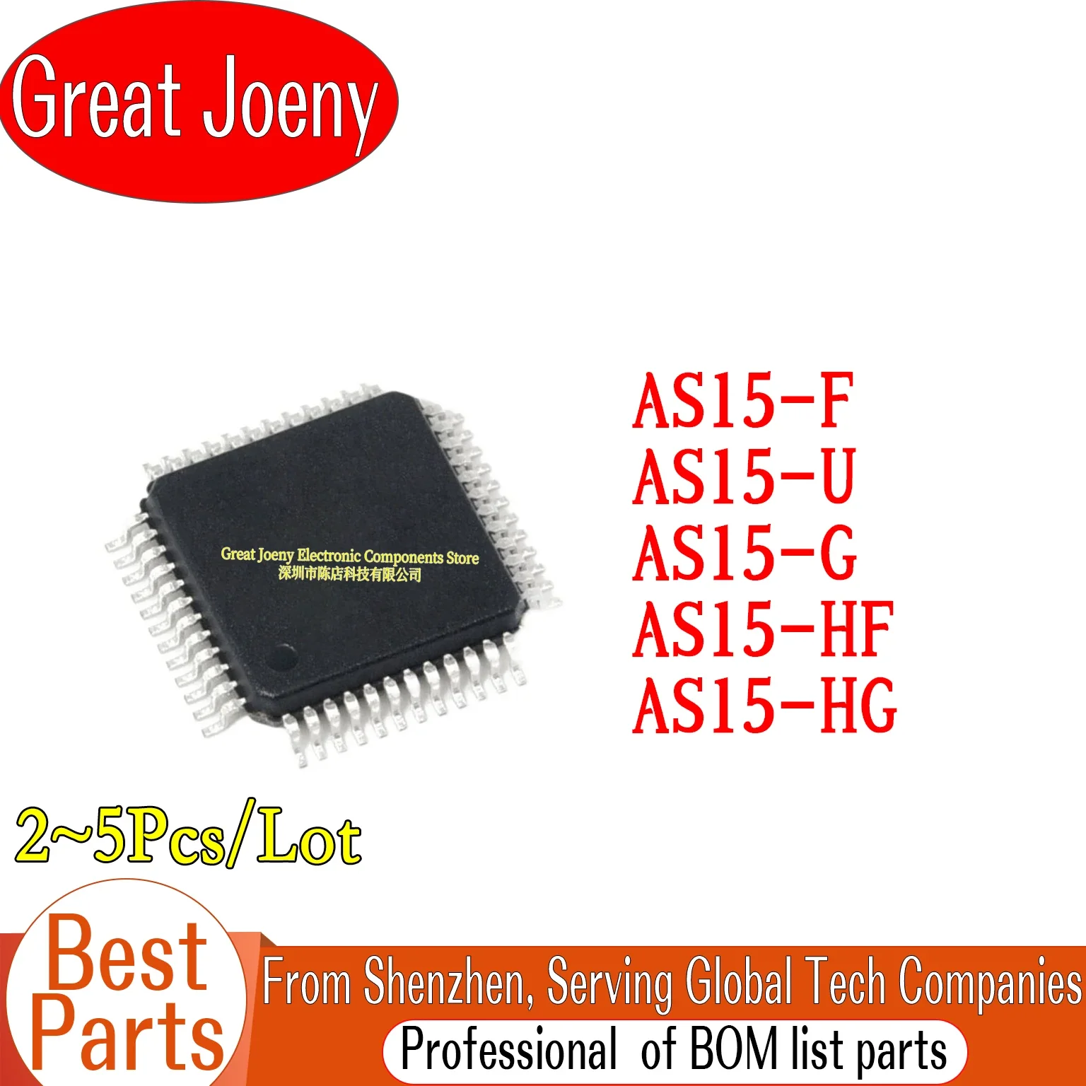 

(2-5piece)100% New AS15-F AS15-U AS15-G AS15-HF AS15-HG QFP-48 Bulk Best Price