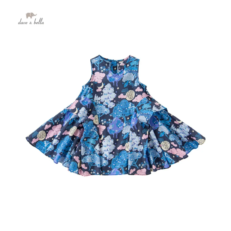 

Dave Bella Girl's Dress Children's Baby Summer Casual Ventilate Pure Cotton Floral Princess Outdoors Seaside DB2235495