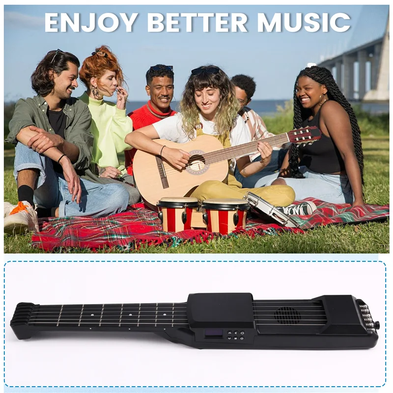 

【Летняя распродажа】Умная гитара, портативные сегнеры, бесшумная практика, гитара для путешествий, цифровая гитара, практический инструмент