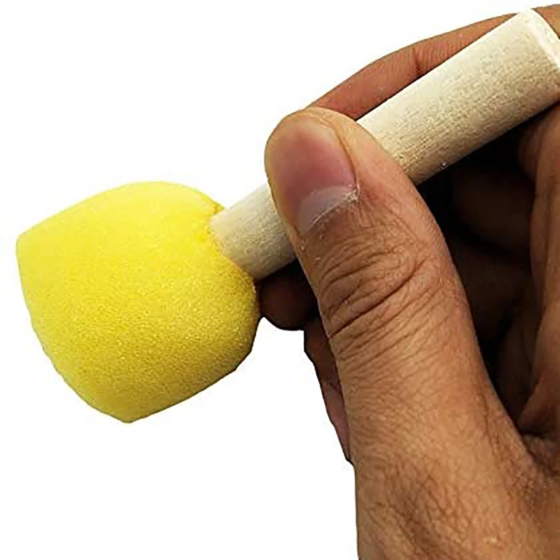 Round Paint Sponge Brush Set para crianças, artesanato, 60 pcs