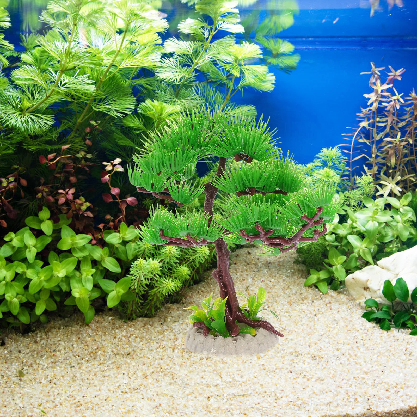 

1Pcs Aquarium Resin Pine Tree Decoration Simulation Plant Fish Tank Landscape Aquarium Supplies Resin Craft Fish Tank Supply