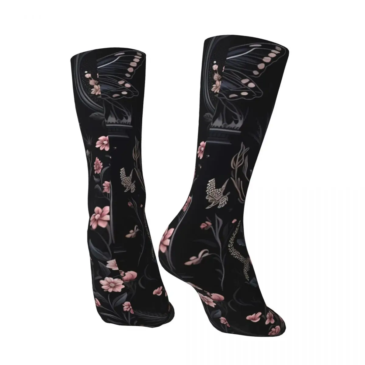 A Bunch Of Different Flowers And Butterflies Socks for Women Men Unisex Funny Happy Socks Novelty Street Style Crazy Sock