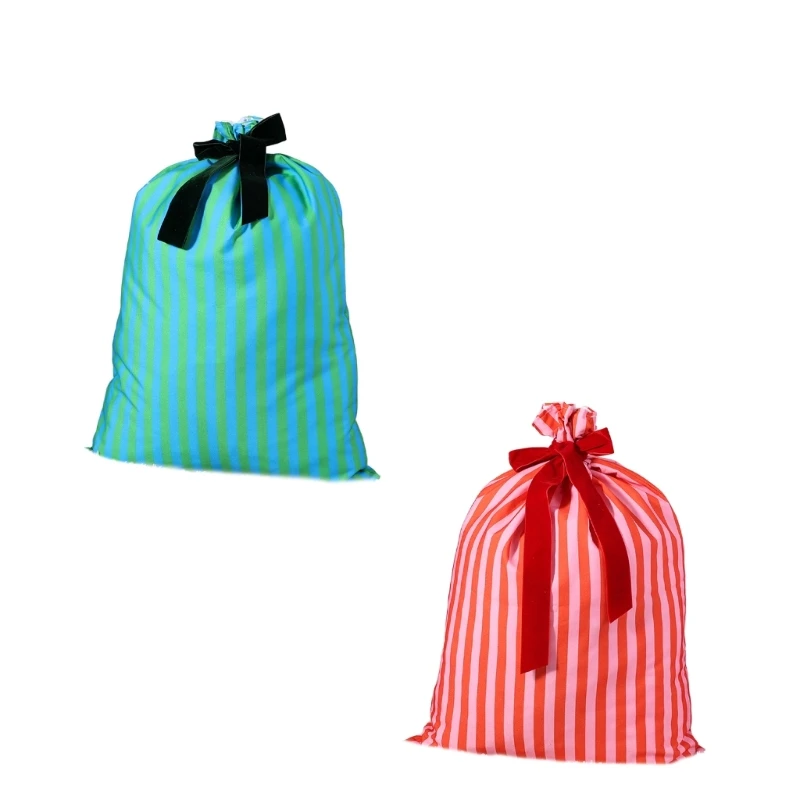 Weihnachtsgeschenktüte mit Kordelzugverschluss für Präsentation und Süßigkeitenservice 3XUF – Detail 1