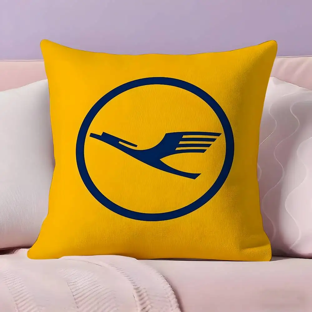 Funda de almohada L-Lufthansa German Airlines, funda de almohada, tela ultrasuave y agradable para la piel, nube como comodidad y cremallera oculta