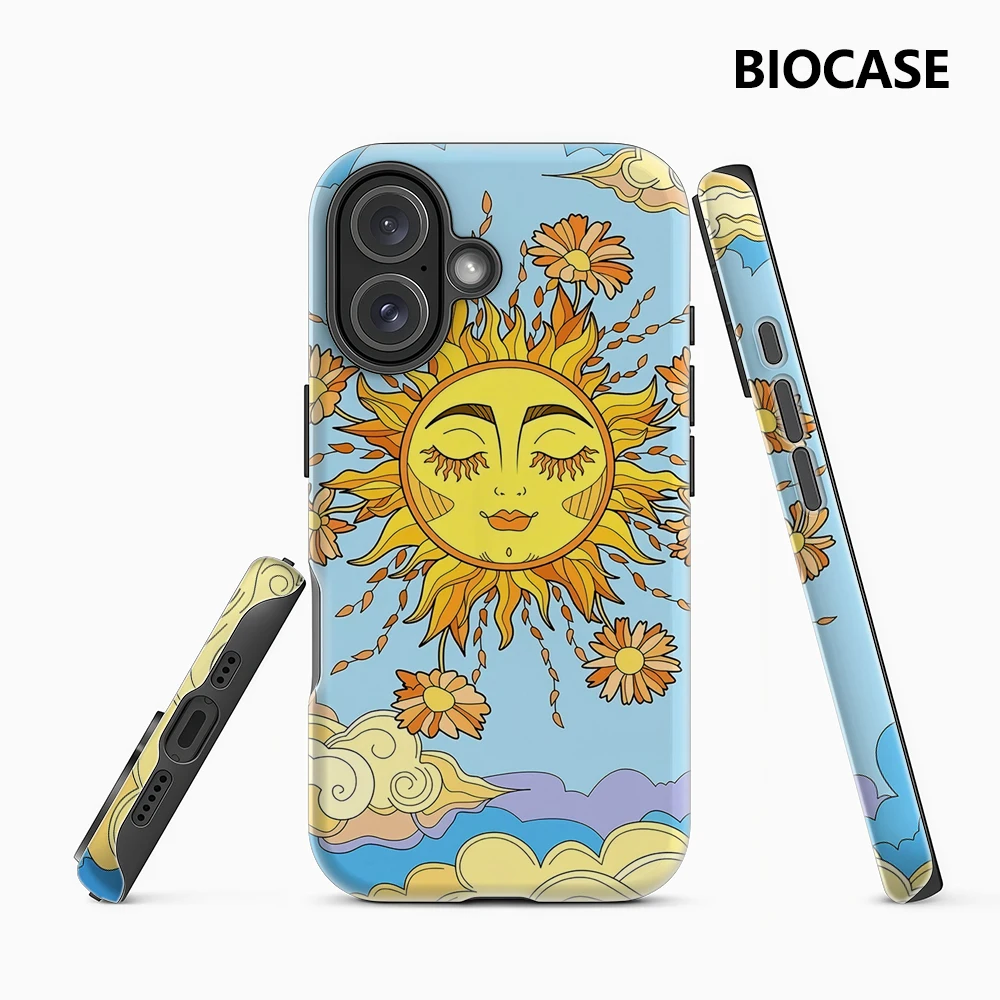 Sonnenblumenhimmel-Illustration IPhone 17 Must-Haves Handyhülle für IPhone 17 16 15 14 13 12 11 Pro Max Plus Doppelschichtige Rückseite
