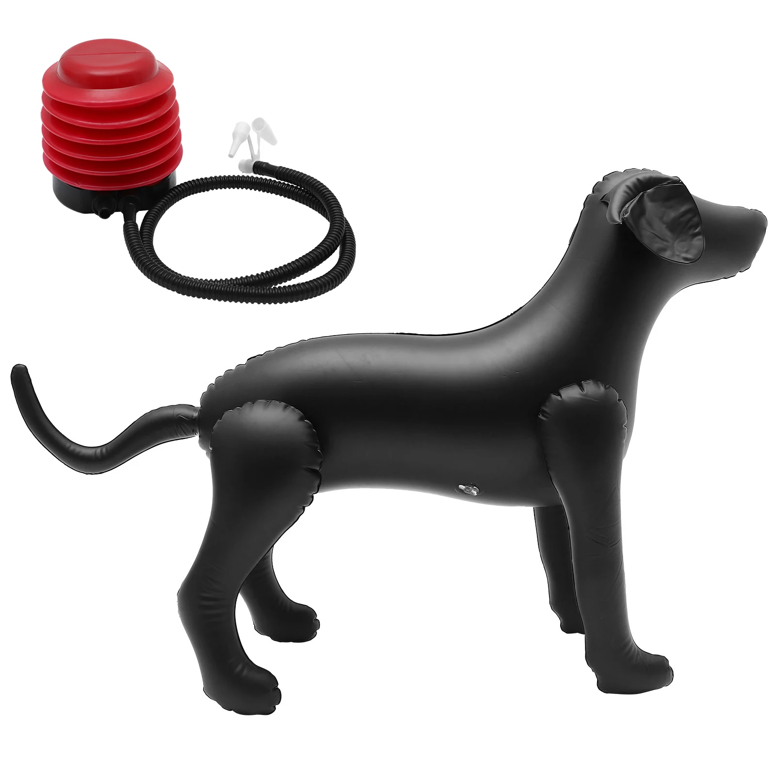 

Inflatable Dog Clothes Model Full Body Mannequin Pet Clothing Display PVC Accessories Black 5 Inch Pump R om Color