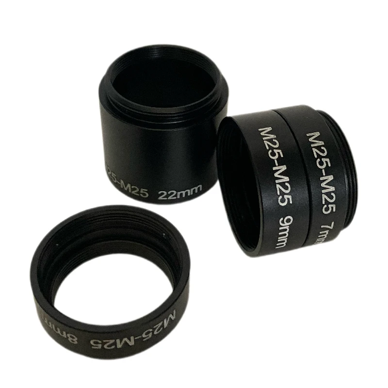 M25 Microscope Objective Lens Extension Ring M25 x 0.75 to M25 Parfocal Length Extender Adaptor for Nikon Leica Microscopio