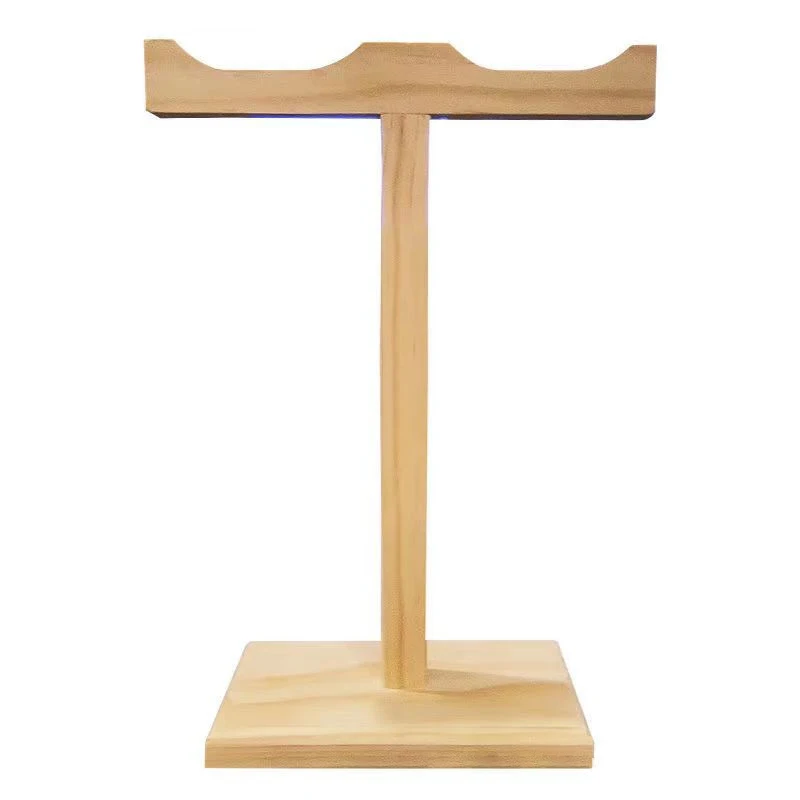 Madeira maciça Headphone Stand, Headset Hanger, Display Stand, moderno, estilo minimalista, telefone móvel