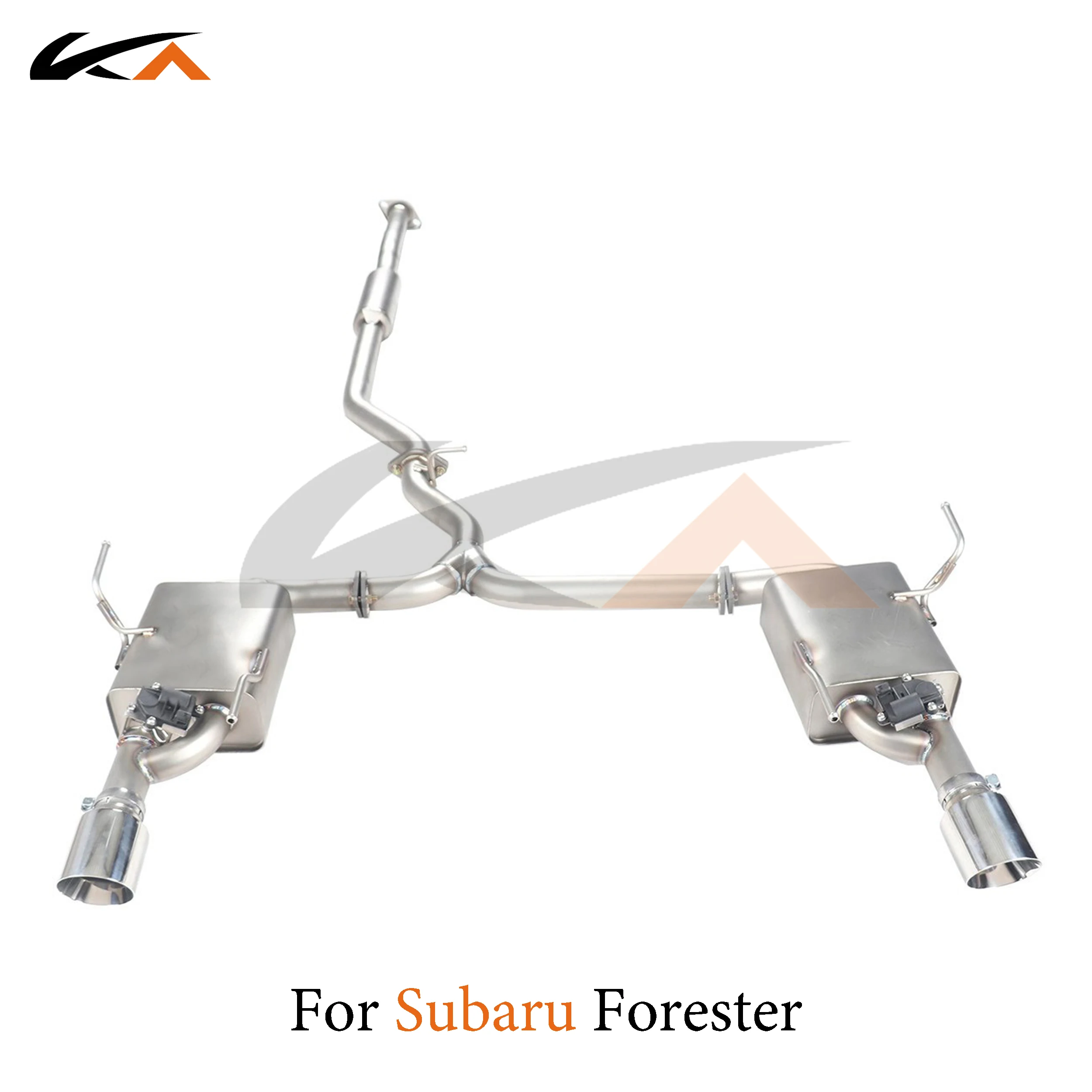 

KA Tuning exhaust system stainless catback for Subaru Forester 2.0 2.5 rear section performance parts muffler valve