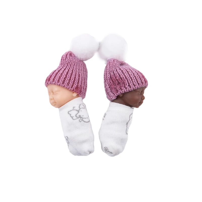 Simulatie Baby Pasgeboren Pvc Ornament Handvat Speelgoed Vinger Pop Echte Kleren Willekeurig