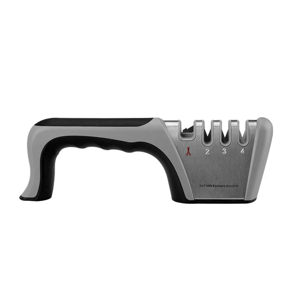 

1Pc Knife Sharpener Tool 4 In 1 Diamond Coated Fine Rod Knife Shears&Scissors Sharpening Stone System Stainless Steel Blades