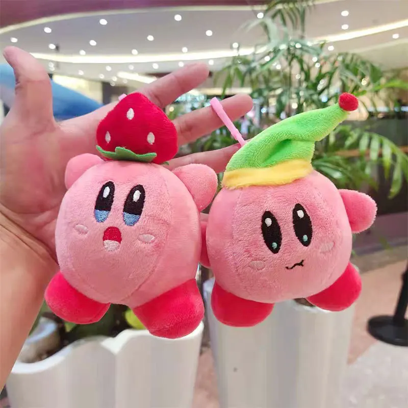 

Kawaii Kirby Plush Keychain Anime Cartoon Star Plush Kirby Pendant Keychian Women Car Bag Decor Girls Birthday Christmas Gift