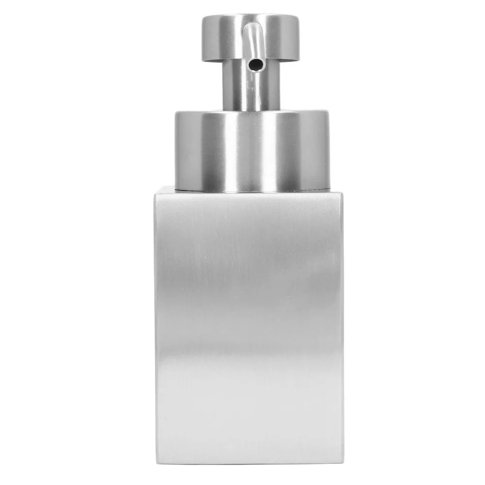 

Stainless Steel PP Inner Tank Foaming Soap Dispenser Refillable Design Silver Lotion Bottle PP Pump Head 200ml Capacity