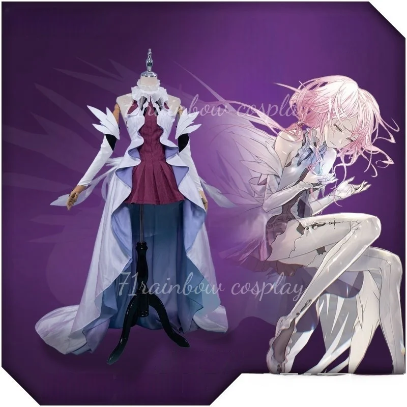 

Yuzuriha Inori Cosplay Guilty Crown ゆずりは いのり Cosplay Costume White Dress Clothes Yuzuriha Inori Uniforms Anime Cosplay