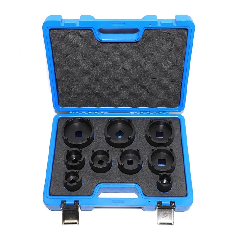 

9-Piece 1/2" Driveshaft Nut Socket Tool Set, Spindle Nut Socket 22-75mm, Suitable for Chevrolet Dodge and Most Other Models