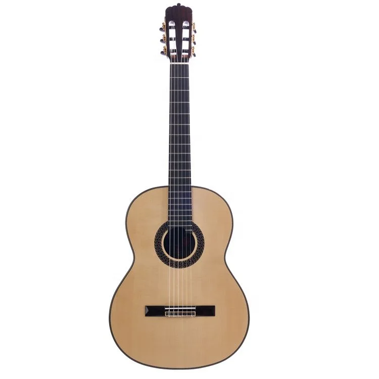 Guitarra clásica Cuerda de nailon Madera maciza Guitarra popular hecha a mano Clásica