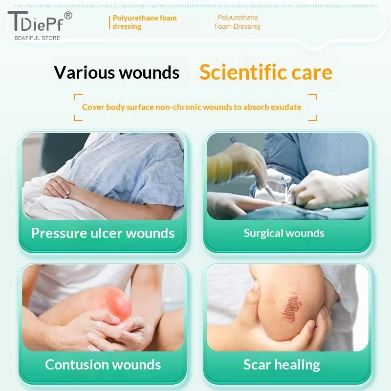 Urethane Foam Dressing 1pcs High Absorbency Waterproof Wound Bandage for Cuts Scrapes Daily Wound Care