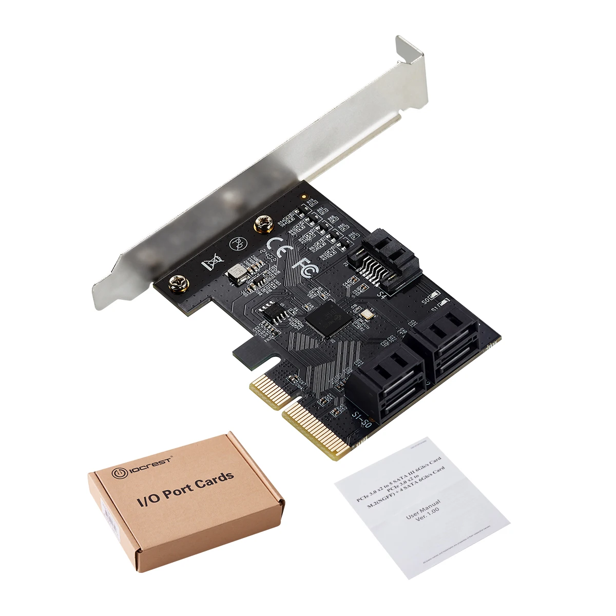 5 Port SATA III PCIE X4 to SATA 3.0 PCI Express Converter Computer Hard Disk Bit SATA Expansion Card Adapter JMB585 Chip - Image 6