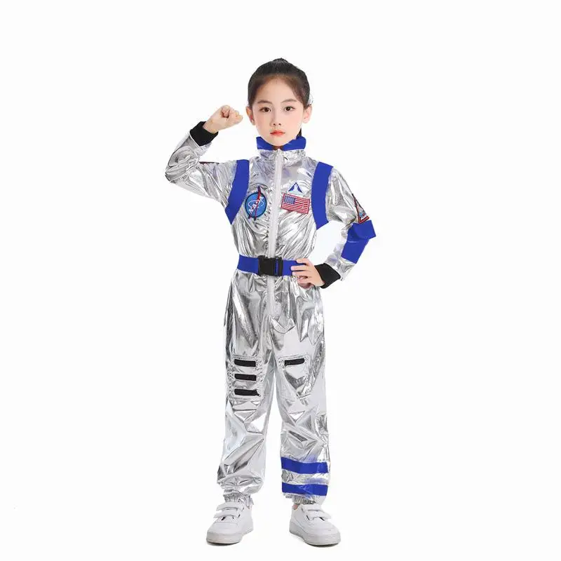 Costume da astronauta per bambini, costume spaziale, pilota, parola O, vestito da spettacolo, abbigliamento da scuola