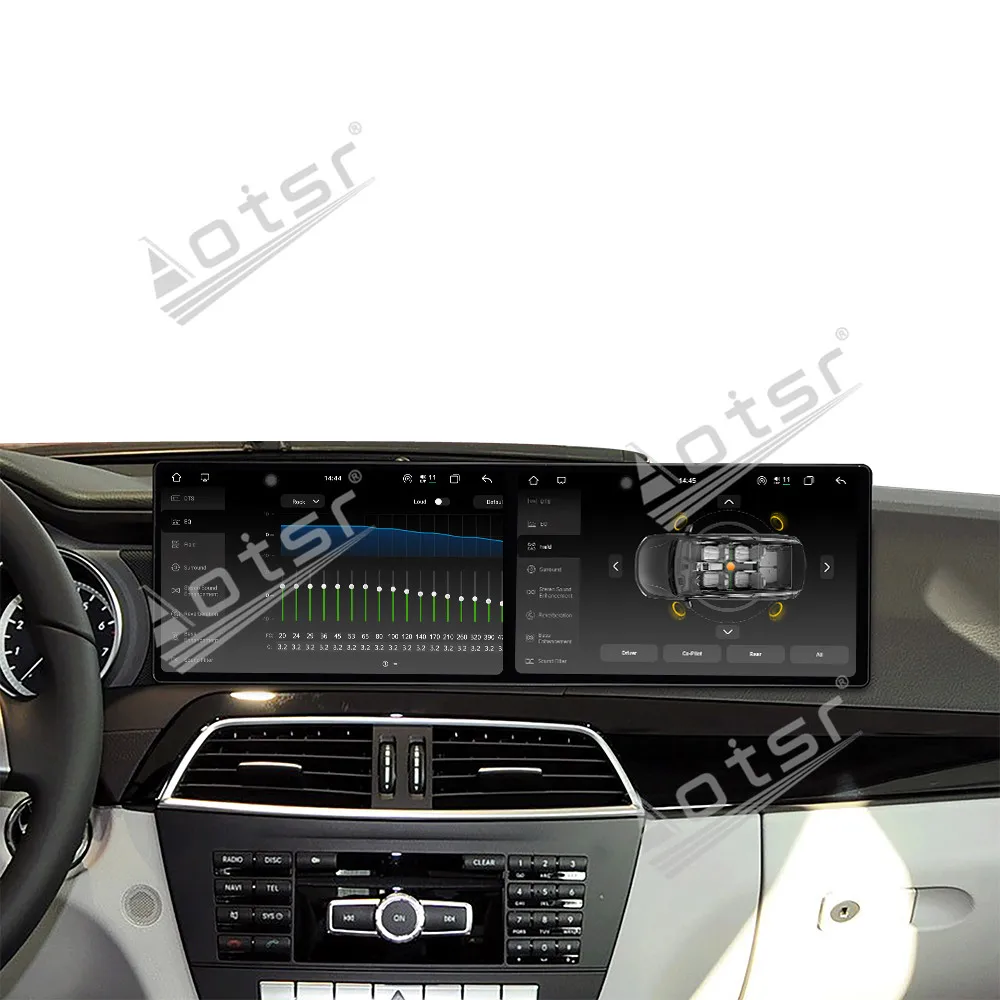 

For Mercedes-Benz C W204 2011 to 2014 Car carplay Android 15.0 Dual 9.1 inch Radio GPS navigation Stereo WIFI Multimedia Player
