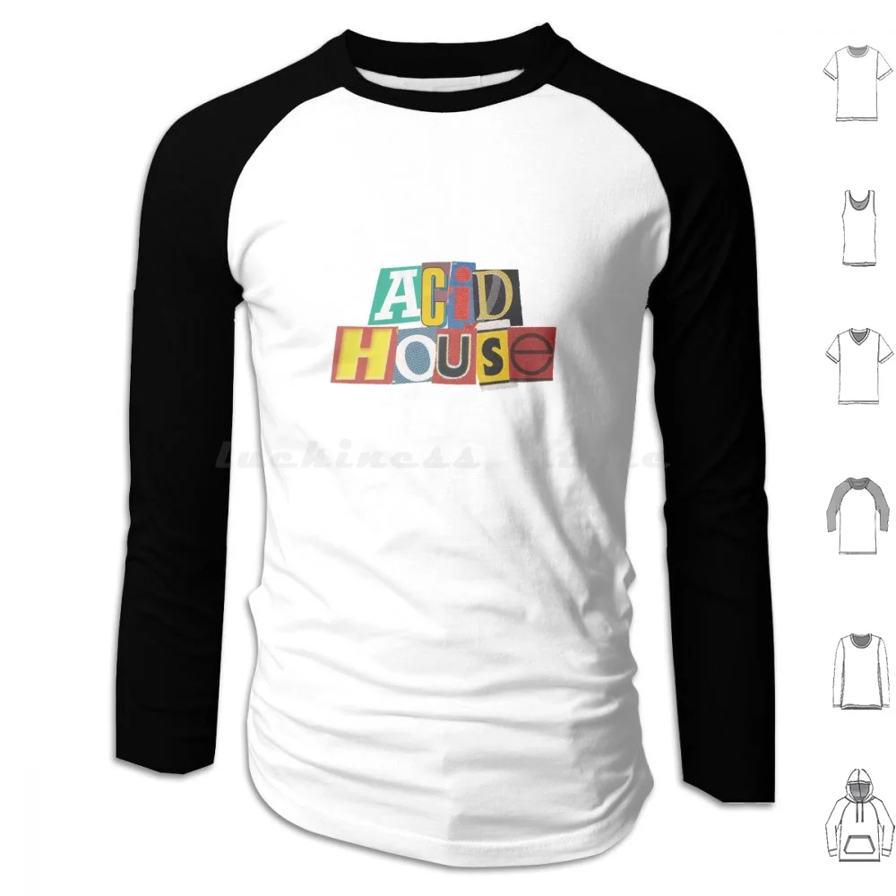 

Толстовка с капюшоном Acid House, хлопковые фартуки с длинным рукавом Acid House Rave Acid
