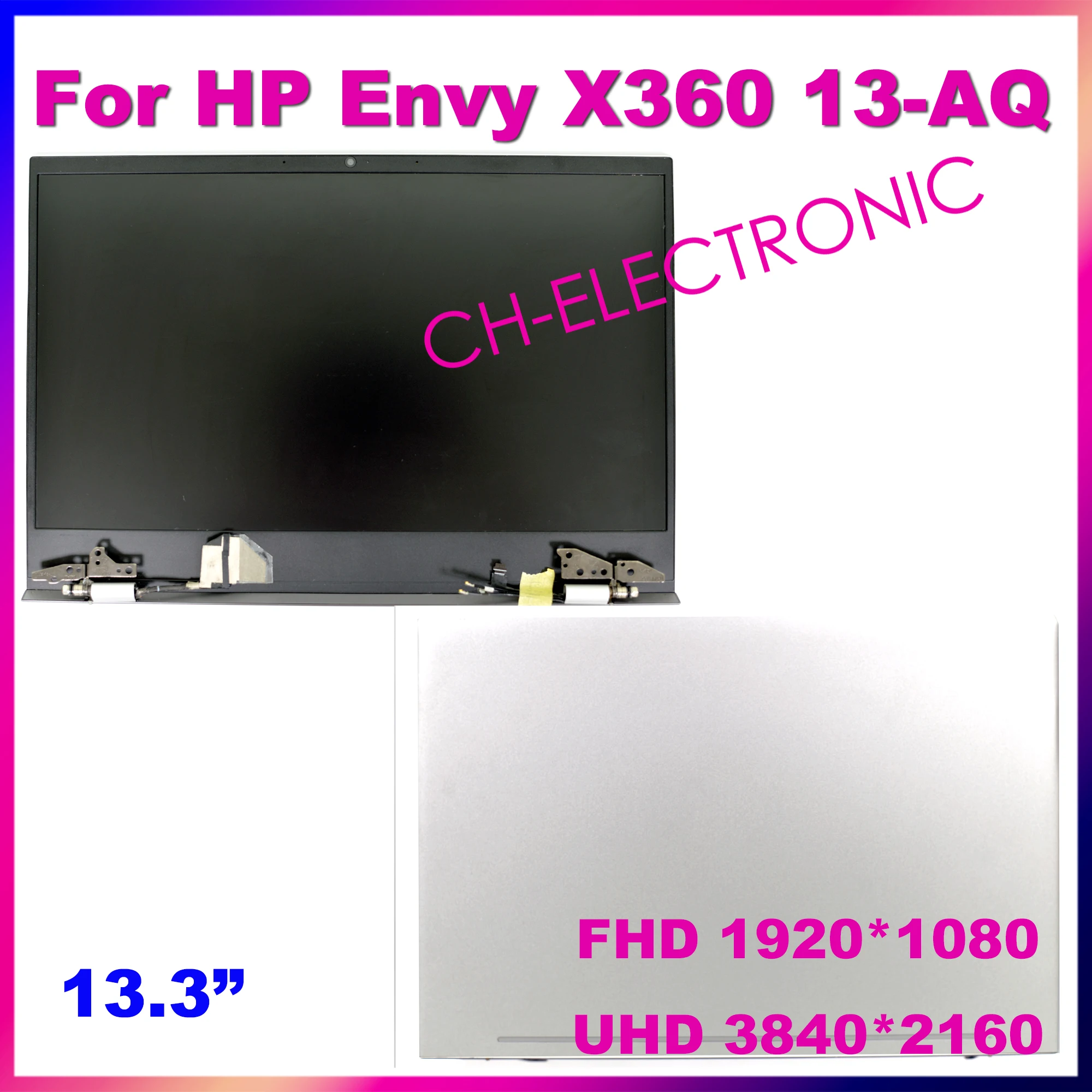 

13.3" For HP Envy 13-aq 13-aq0001ur 13-aq0002nt Laptop Display Panel Touch Digitizer Screen Full Assembly L53379-001 L53371-001