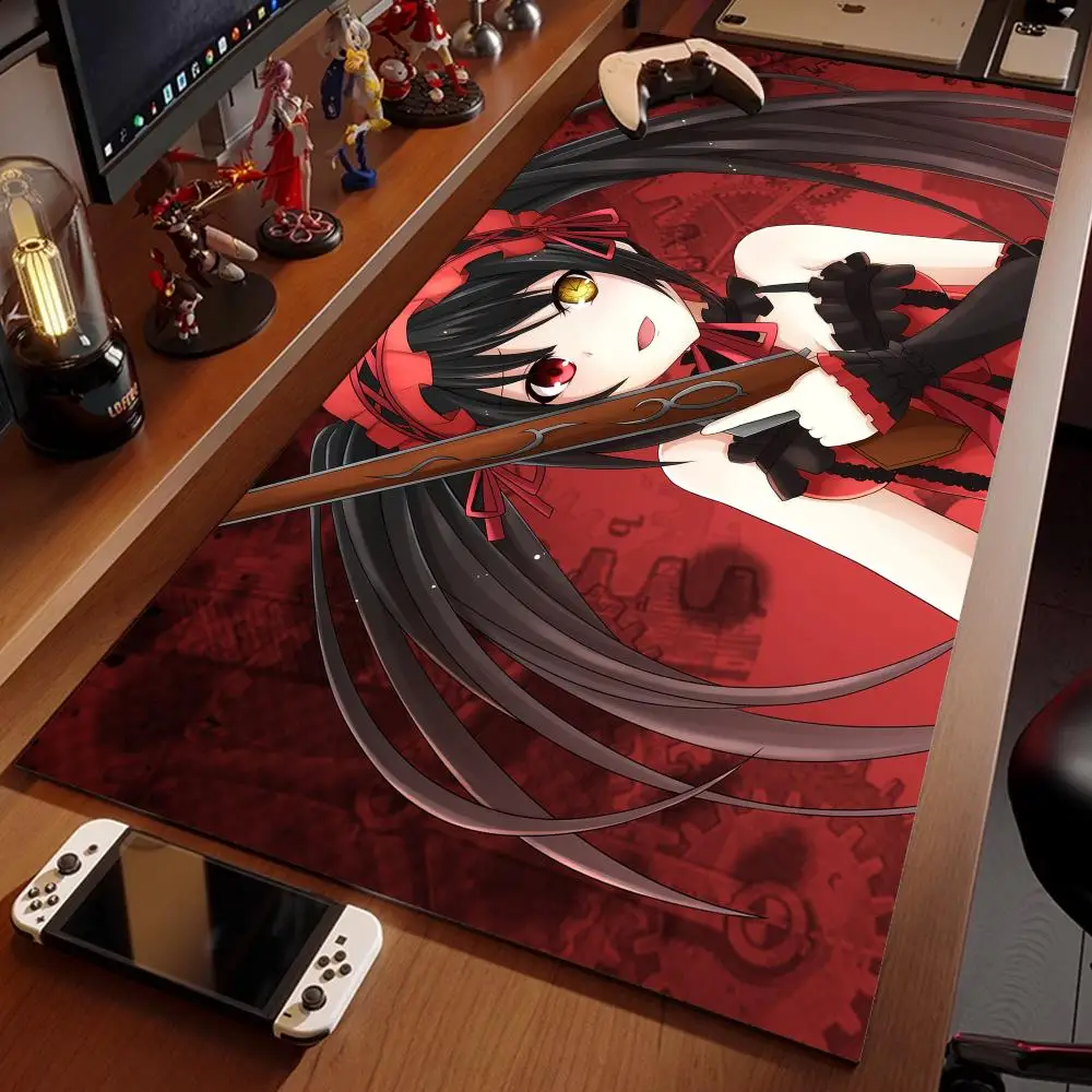 

Date A Live PC game mousepad laptop desk pad XXL Tokisaki Kurumi non-slip computer keyboard Accessories mouse mat office carpets