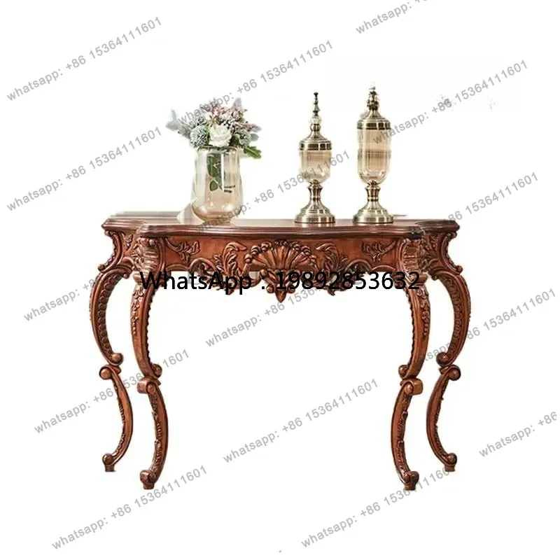 

r5.13 American entrance table against the wall Solid wood strip few European entrance Narrow table Shelf
