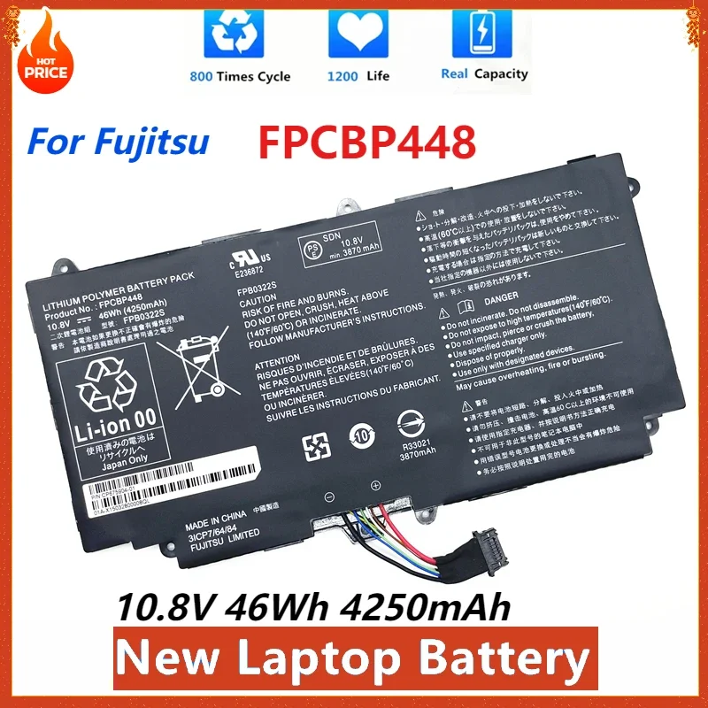 

New FPCBP448 10.8V 46Wh FPB0322S Laptop Battery for Fujitsu Q736 Q737 Q775 CP675904-01