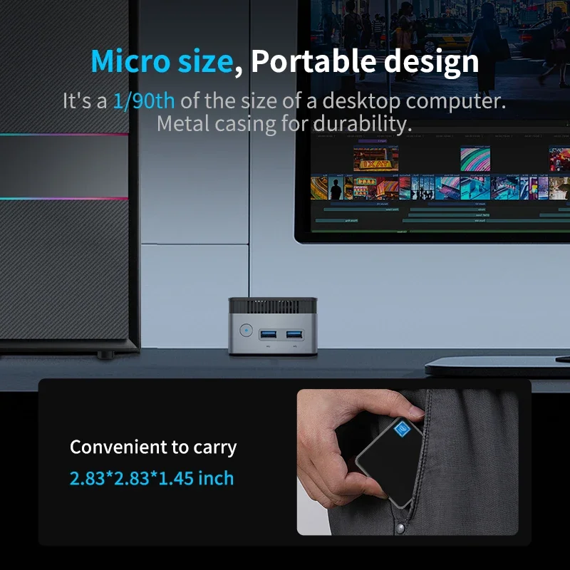 MOREFINE M6S كمبيوتر صغير Intel 12th Gen N150 12G LPDDR5 512GB Window11 كمبيوتر ألعاب 4K60 هرتز HDMI معدات محمولة نظام شبه