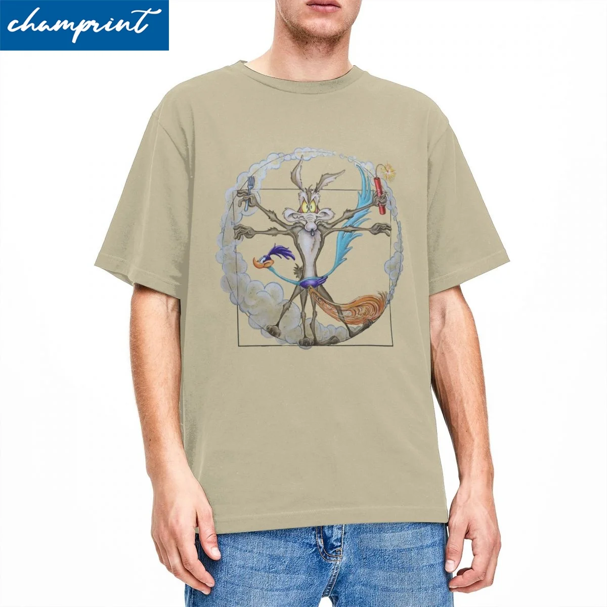 Men Women T-Shirts Wile E Coyote Unique 100% Cotton Tee Shirt Short Sleeve T Shirt Crewneck Clothing Plus Size