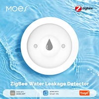 MOES Tuya ZigBee Smart Water Sensor Leak Detector Immersion Sensor Flood Water Leakage Alarm Smart Life App Remote Monitoring