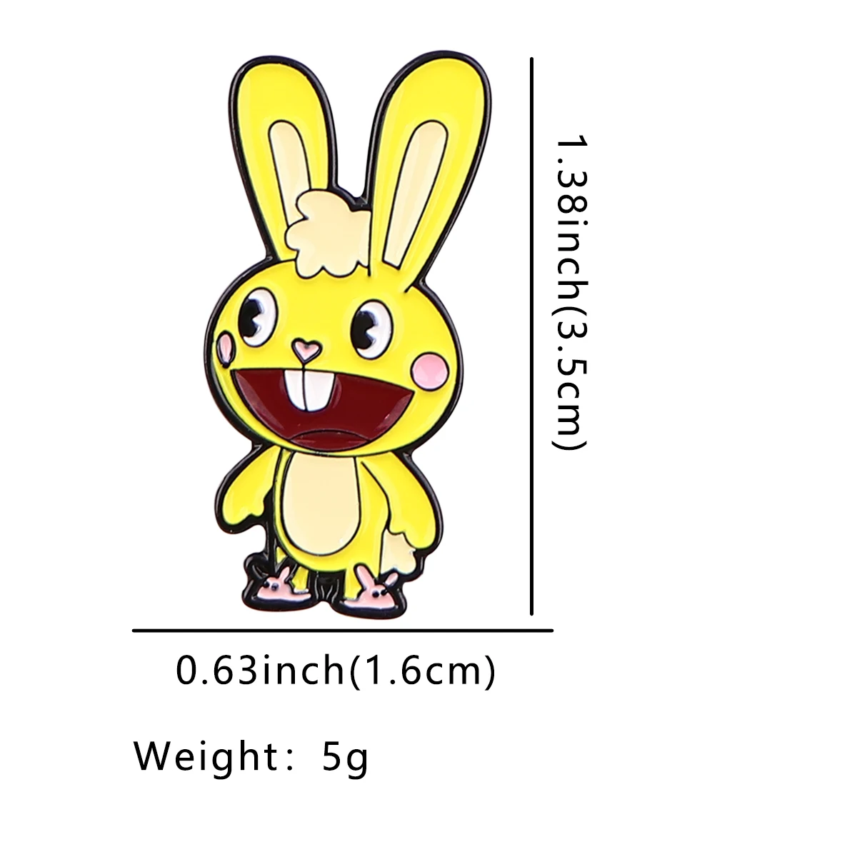 Humor Cartoon Character Enamel Pin Cute Yellow Rabbit Lapel Pins Badges on Backpack for Women Fashion Jewelry Accessories Gift
