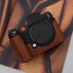 handwork Photo Camera Genuine leather cowhide Bag Body BOX Case For LEICA SL3 SL2 Protective sleeve box base