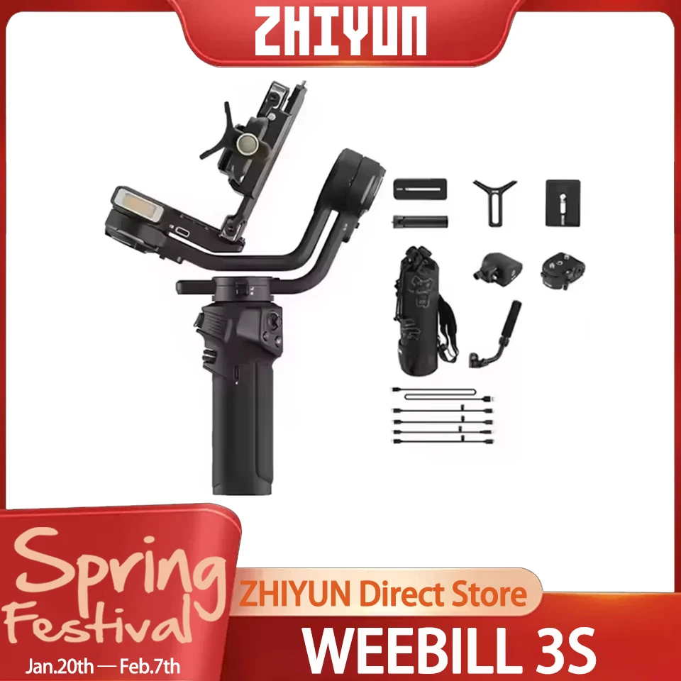 

ZHIYUN WEEBILL 3S Camera Gimbal Stabilizer 3-Axis Handheld Gimbal for DSLR Mirrorless Cameras for Sony Canon Panasonic Nikon