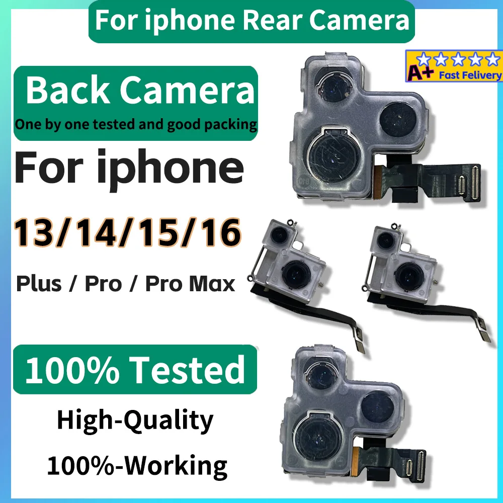 

Хорошая камера Wokring для iPhone 12 13 Pro 14 Pro Max MINI Задняя камера Задняя основная камера для iPhone 13 14 15 PRO MAX 14 Plus Камера