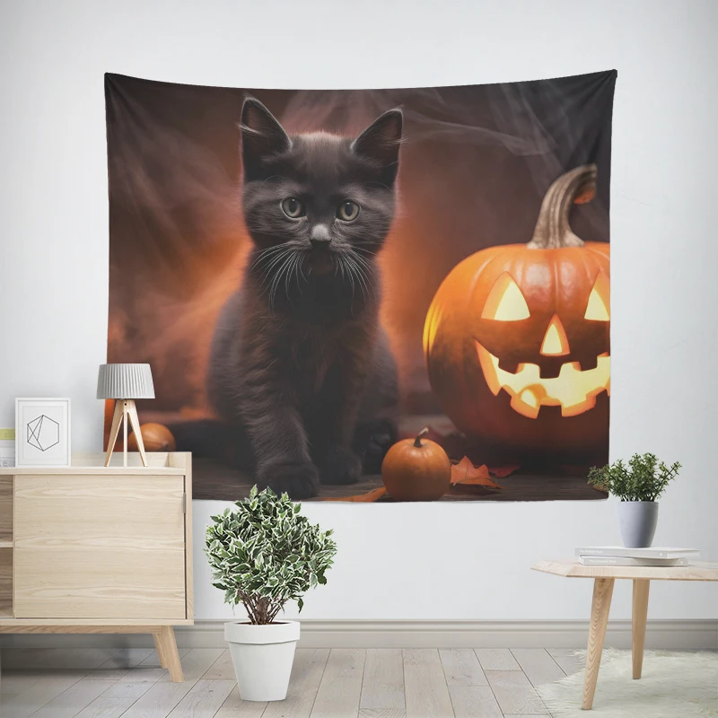 Home decorations modern room decor items wall tapestry aesthetic bedroom wall art large fabric tapestrys Halloween Autumn funny