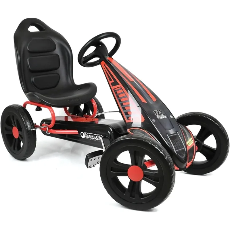 

Педаль Hauck Hurricane Go Kart, игрушка для езды с резиновыми шинами и ручным тормозом, для детей от 4 до 10 лет