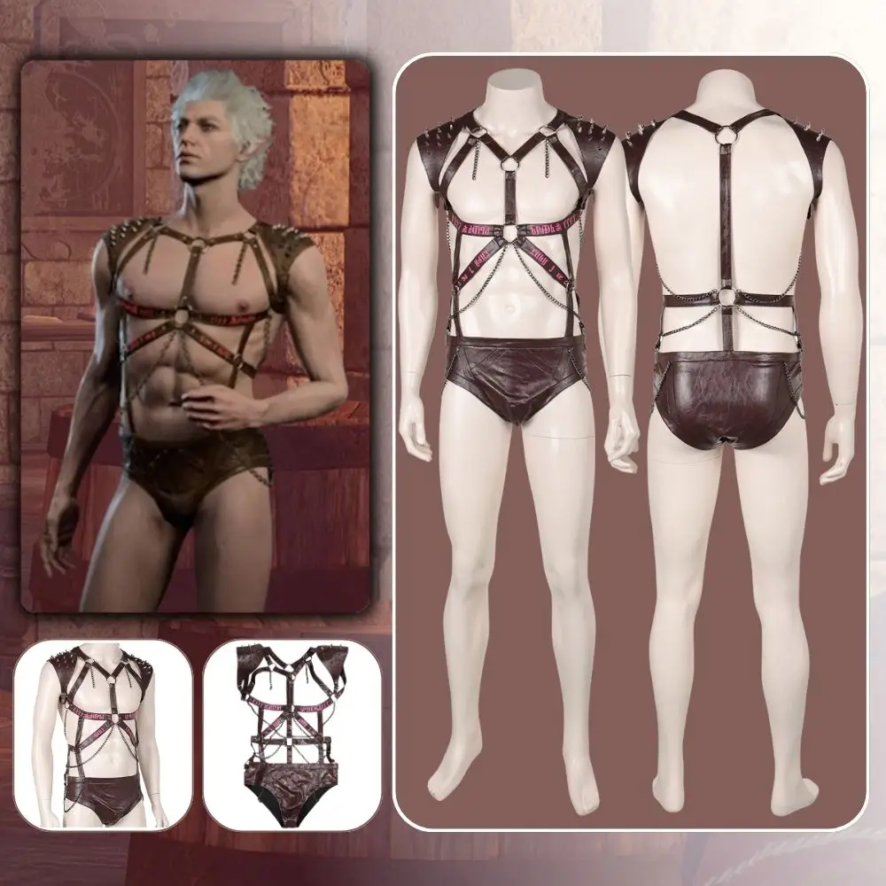 

Astarion Cosplay Baldurs Cos Gate 3 Shadowheart Costume Fantasia Disguise Adult Men Women Sexy Leather Lingerie Halloween Suit