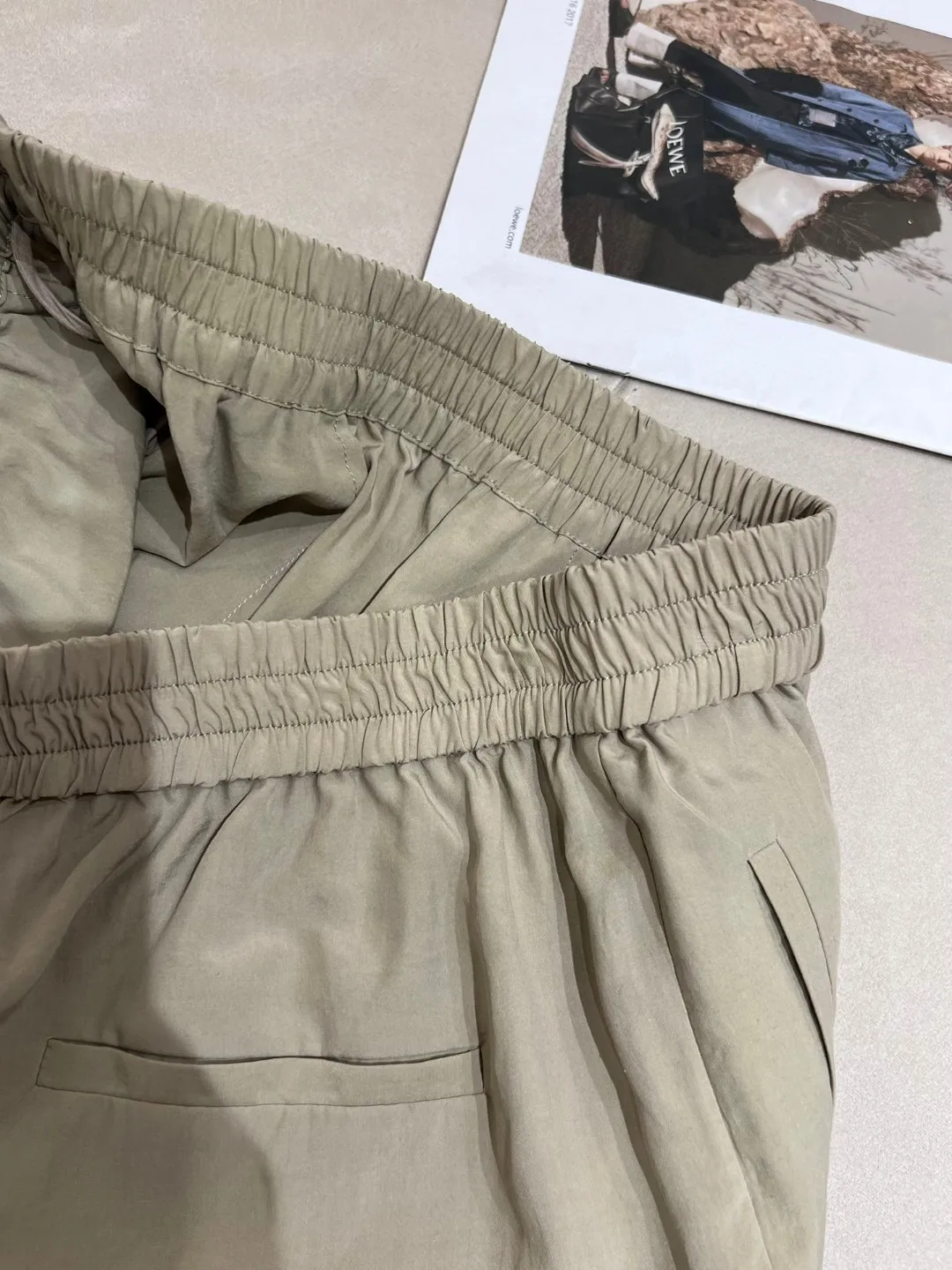 Spring Summer Women's Lightweight Elastic Waist Wide-leg Pants