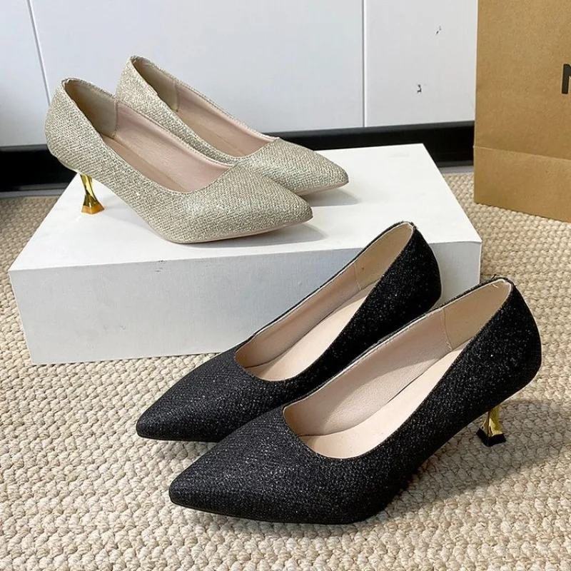 

Women's Pointed-Toe High Heels - Spring/Fall New Sexy Professional Flats, Stiletto Heel Commuter & Party Versatile Single Shoes