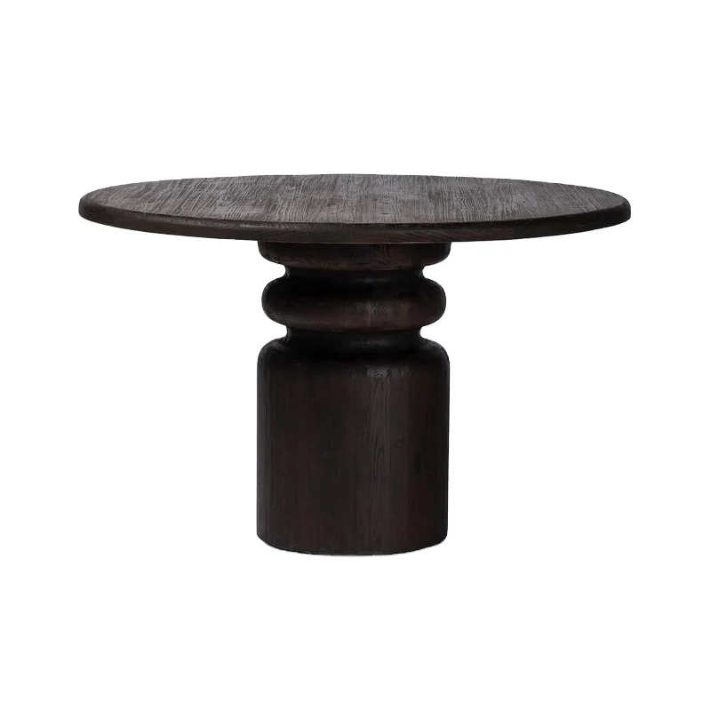 

RH American solid wood round dining table durable traditional style home living room furniture coffee table