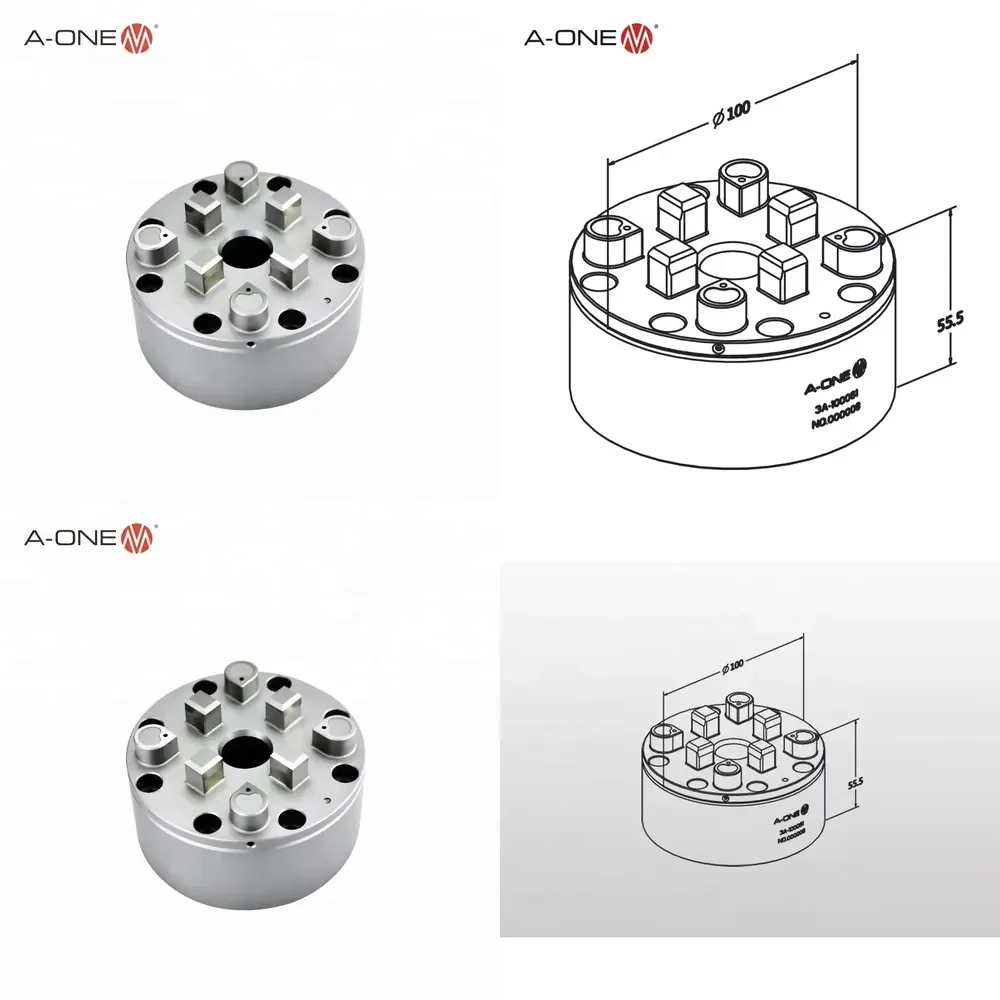 

A-ONE System 3R Jig Precision Stainless Steel 4 Jaw air Chuck for Cnc Edm Use 3A-100061